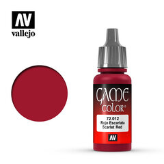 Scarlett Red 17 ml. Game Color 72012 Vallejo hind ja info | Kunstitarbed, voolimise tarvikud | kaup24.ee