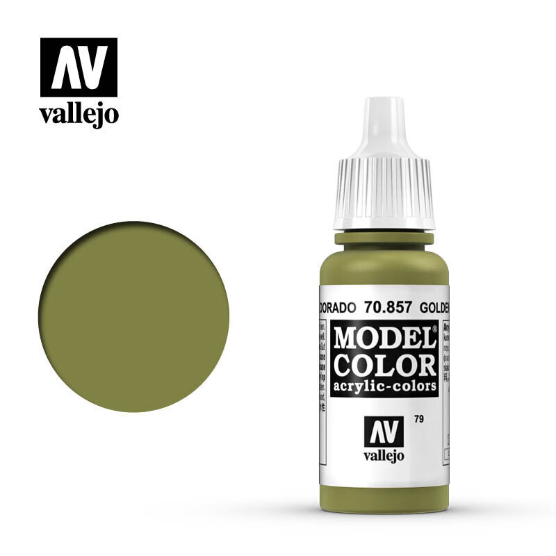 Golden Olive Matt 17 ml. Model Color 70857 Vallejo hind ja info | Kunstitarbed, voolimise tarvikud | kaup24.ee