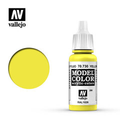 Yellow Fluorescent 17 ml. Model Color 70730 Vallejo hind ja info | Kunstitarbed, voolimise tarvikud | kaup24.ee