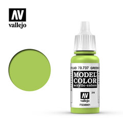 Green Fluorescent 17 ml. Model Color 70737 Vallejo hind ja info | Kunstitarbed, voolimise tarvikud | kaup24.ee