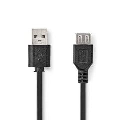 Kaabel USB 2.0 Nedis USB-A pesa - USB-A pistik, 3m, must, blister hind ja info | Kaablid ja juhtmed | kaup24.ee