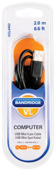 Valueline VCL4402 USB 2.0 A otsik - Mini 5Pin 2,0m (digifotokas) hind ja info | Kaablid ja juhtmed | kaup24.ee