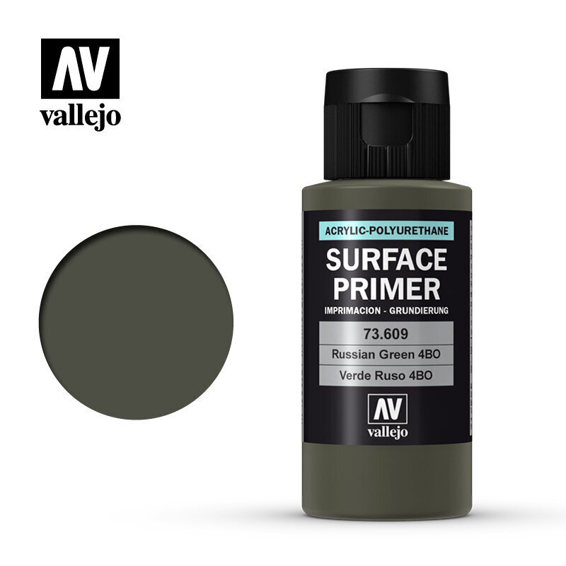 Russian Green 4BO 60 ml. Surface Primer 736094 Vallejo hind ja info | Kunstitarbed, voolimise tarvikud | kaup24.ee