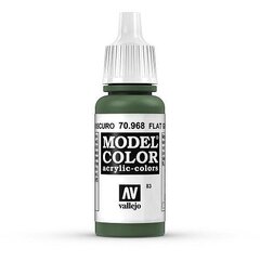 Flat Green Matt 17 ml. Model Color 70968 Vallejo hind ja info | Kunstitarbed, voolimise tarvikud | kaup24.ee