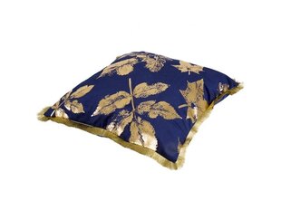 Наволочка для декоративной подушки My Home Velvet Blue Leaves цена и информация | Декоративные подушки и наволочки | kaup24.ee