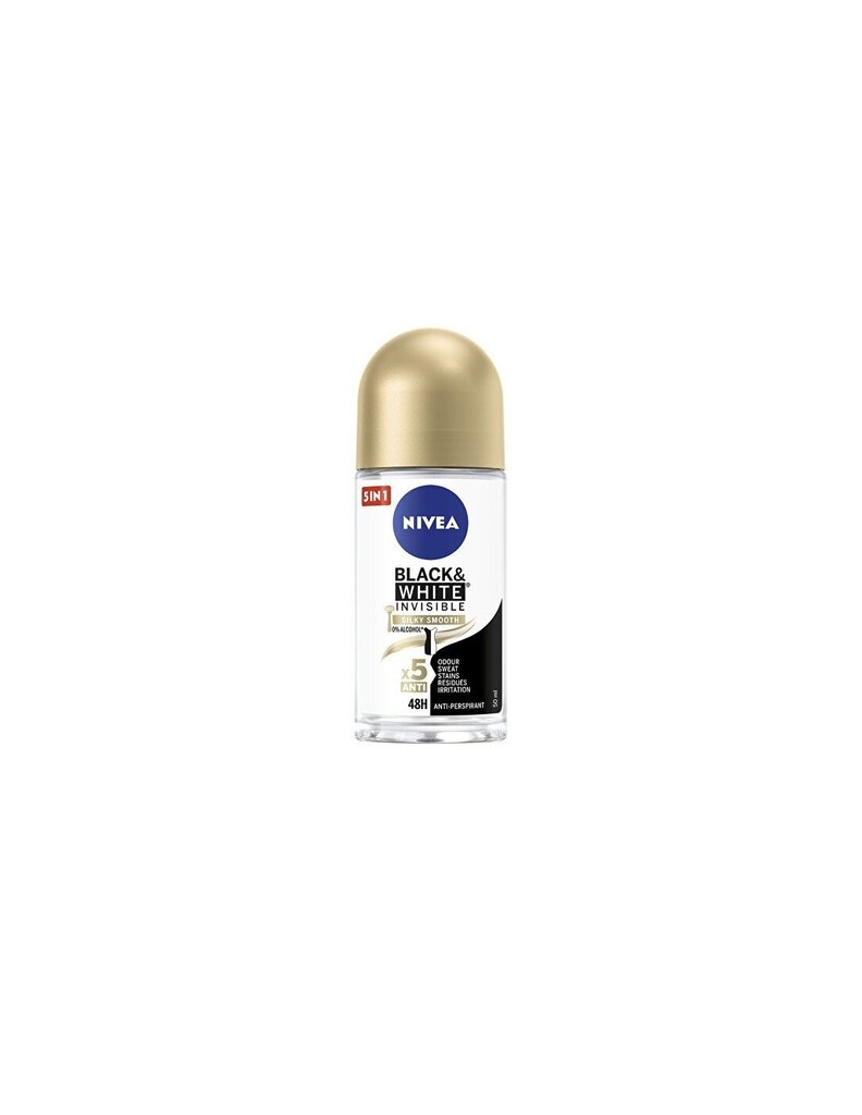 Rulldeodorant Nivea Invisible Black & White Silk and Smooth 50 ml hind ja info | Deodorandid | kaup24.ee