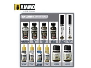 Набор акриловых красок Ammo mig - super pack metallics, AMIG7809 цена и информация | Принадлежности для рисования, лепки | kaup24.ee