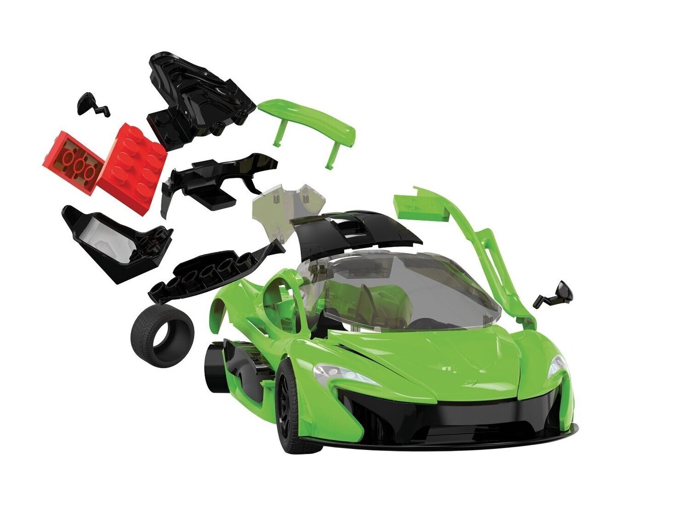 Airfix - QUICKBUILD McLaren P1 green, J6021 hind ja info | Klotsid ja konstruktorid | kaup24.ee