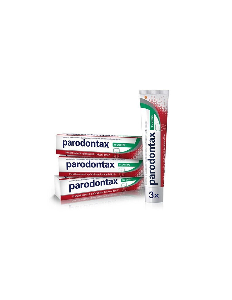Parodontax Hambapasta veritsusvastane Fluoride Tripack 3 x 75 ml цена и информация | Suuhügieen | kaup24.ee
