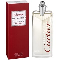 Tualettvesi Cartier Declaration Fraiche EDT meestele 100 ml цена и информация | Мужские духи | kaup24.ee