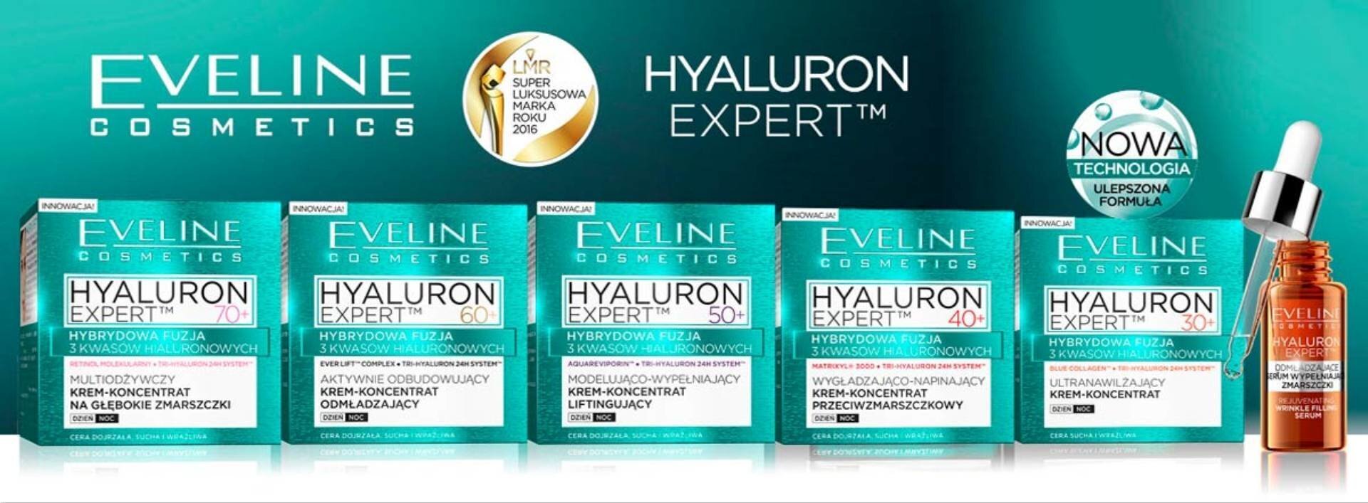 Kontsentreeritud noorendav näokreem Eveline Hyaluron Expert 50+ 50 ml hind ja info | Näokreemid | kaup24.ee