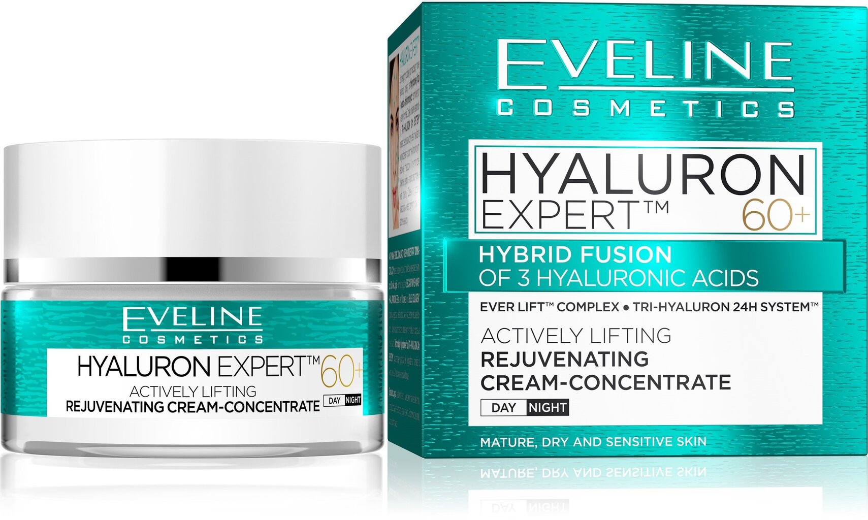 Näokreem Eveline Hyaluron Expert 60+ 50 ml цена и информация | Näokreemid | kaup24.ee