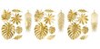 Kaunistused "Troopilised lehed", kuldsed (21 tk) цена и информация | Peokaunistused | kaup24.ee