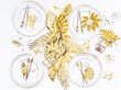 Kaunistused "Troopilised lehed", kuldsed (21 tk) hind ja info | Peokaunistused | kaup24.ee