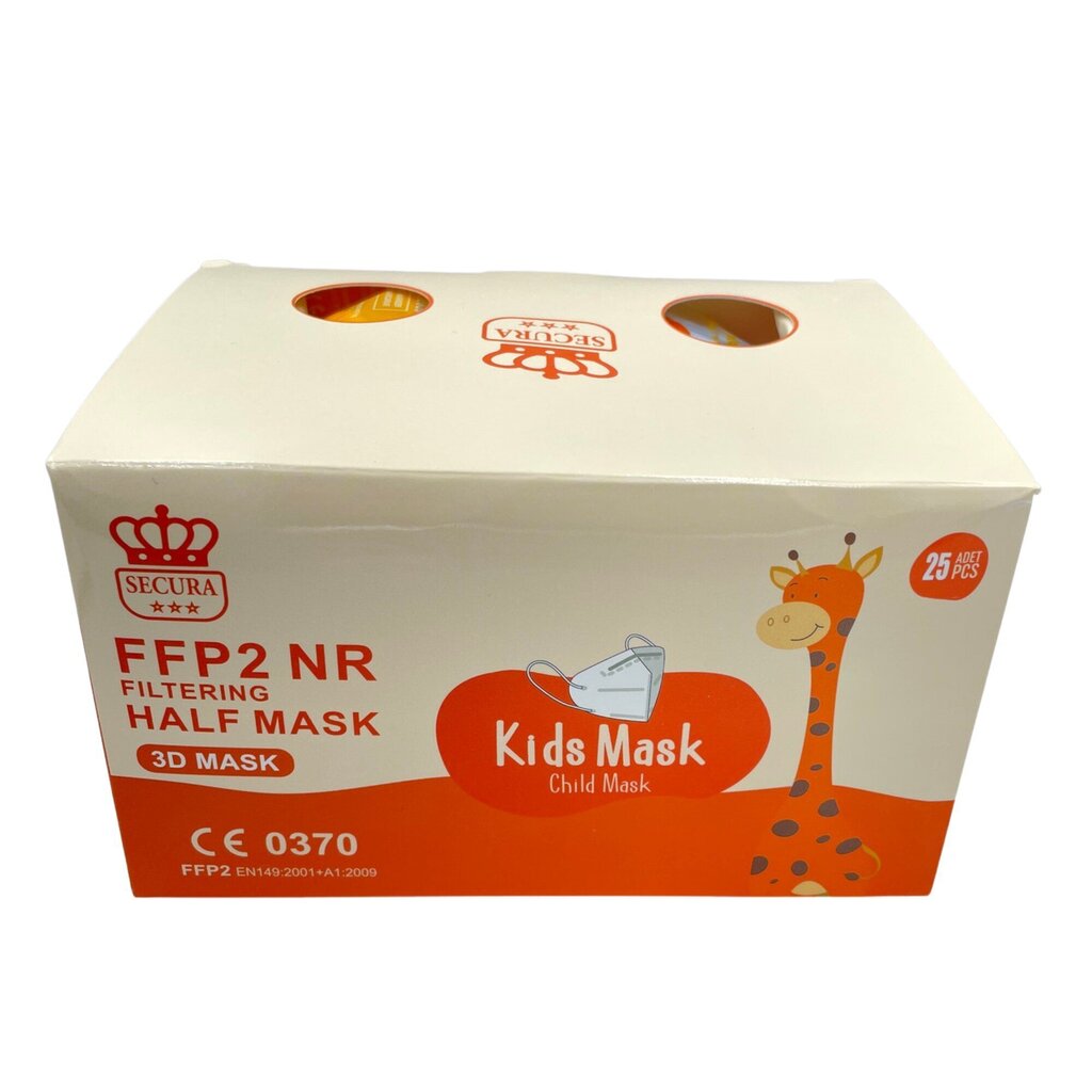 Laste FFP2 respiraator (näomask), 25 tk цена и информация | Esmaabi | kaup24.ee
