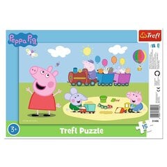 Pusle raamis Trefl Peppa Pig, 15 osa hind ja info | Pusled | kaup24.ee