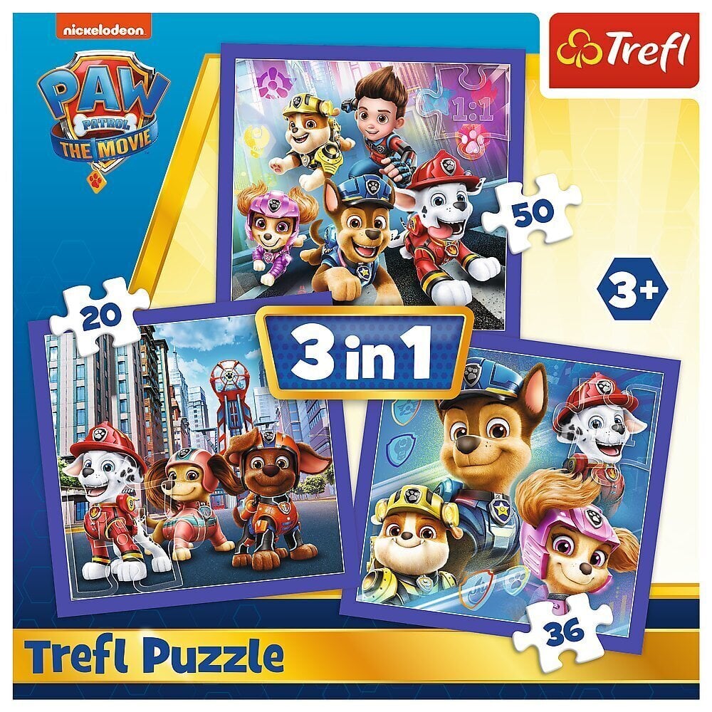 Pusle komplekt Trefl, 3 tk, Paw Patrol цена и информация | Pusled | kaup24.ee