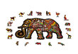 Puidust pusle Maagiline elevant, 245 osa цена и информация | Pusled | kaup24.ee