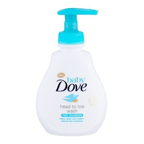 Keha ja juuste puhastusgeel Dove Baby Head Toe Wash Rich Moisture 400 ml hind ja info | Laste ja ema kosmeetika | kaup24.ee