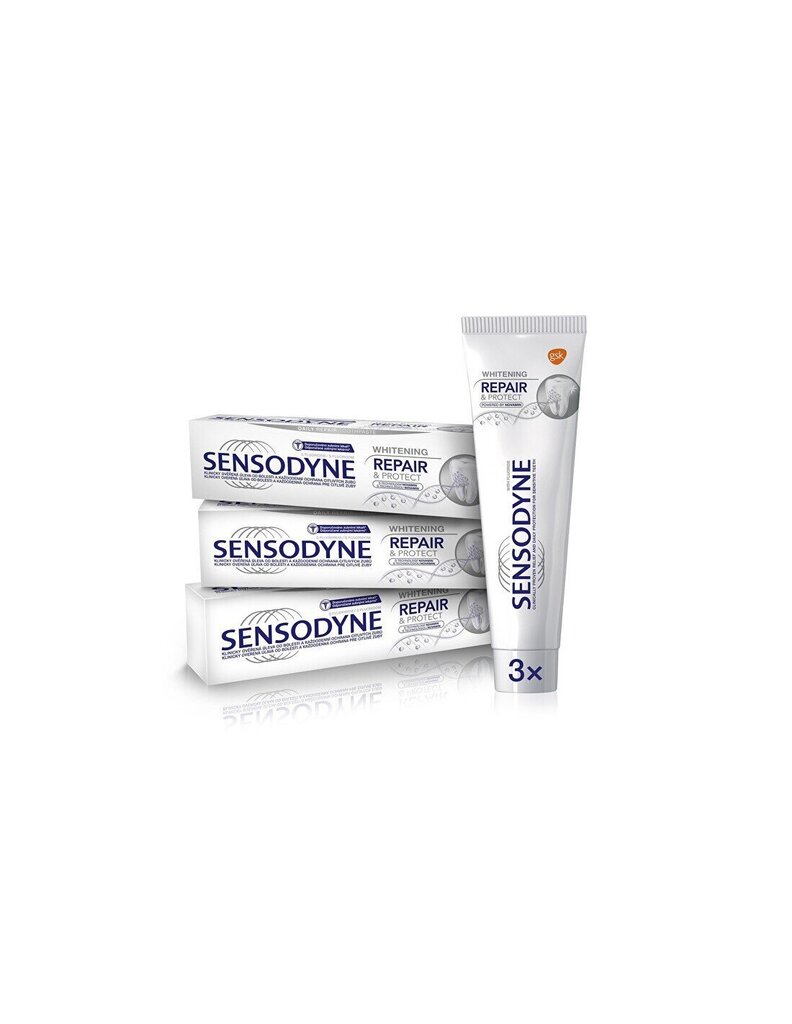 Sensodyne Hambapasta Repair & Protect Whitening 3 x 75 ml цена и информация | Suuhügieen | kaup24.ee