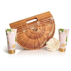 Lady Cotton White Jasmine Bath Set in bamboo basket - Set of jasmine body cosmetics in bamboo basket цена и информация | Кремы, лосьоны для тела | kaup24.ee