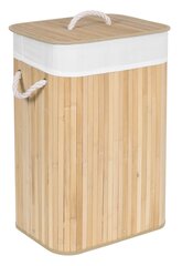 Бамбуковая корзина для белья с 1 отделением, натуральная цена и информация | Аксессуары для ванной комнаты | kaup24.ee