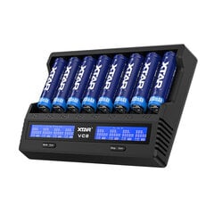 Зарядное устройство и тестер емкости XTAR VC8 8 каналов цена и информация | Зарядные устройства для аккумуляторов | kaup24.ee