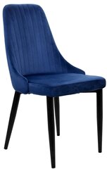 Бархатное кресло LORIENT Velvet, темно-синее цена и информация | Стулья для кухни и столовой | kaup24.ee