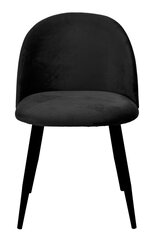 Бархатное кресло K-SOUL VELVET, черное цена и информация | Стулья для кухни и столовой | kaup24.ee
