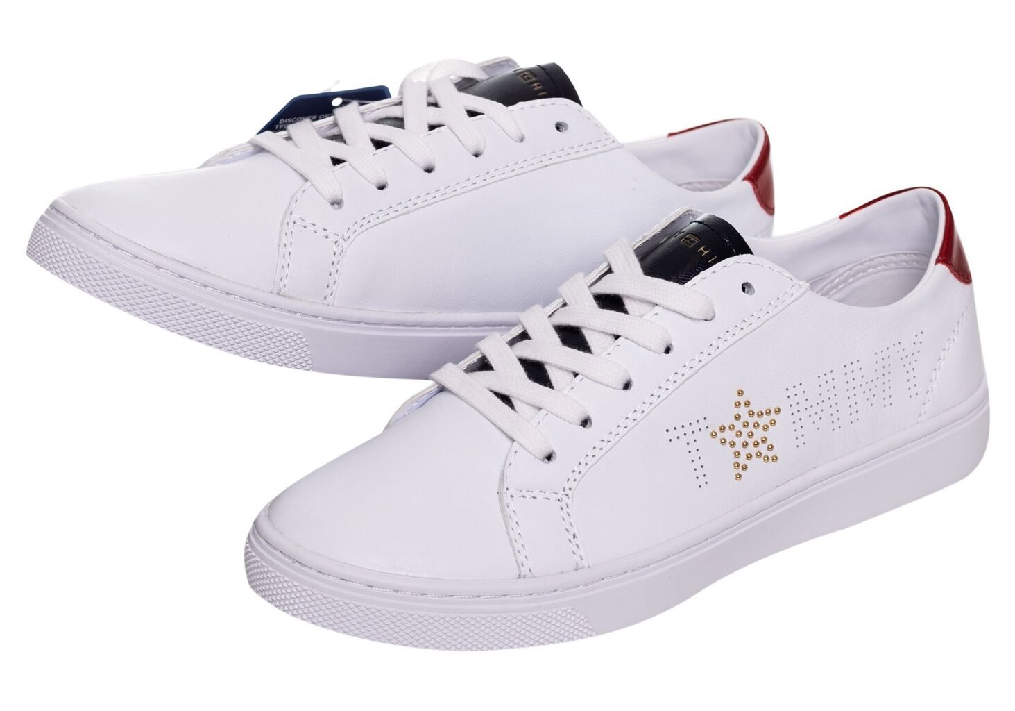 Tommy Hilfiger naiste tossud Tommy Star Metallic White FW0FW02349 020 16 100 hind ja info | Naiste spordi- ja vabaajajalatsid | kaup24.ee