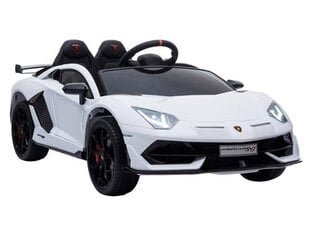 Lamborghini Aventador 12v muusikamooduliga, valge hind ja info | Laste elektriautod | kaup24.ee