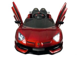 Lamborghini Aventador 12v muusikamooduliga, punane (kõrgläige) hind ja info | Laste elektriautod | kaup24.ee