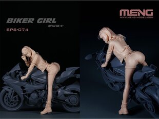 Сборная пластиковая модель Meng Model - Biker Girl, 1/9, SPS-074 цена и информация | Конструкторы и кубики | kaup24.ee