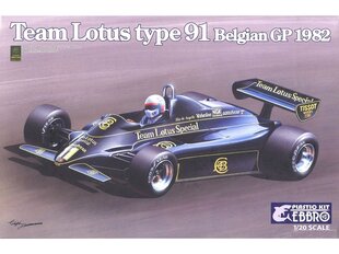 EBBRO - Team Lotus type 91 Belgian GP 1982, 1/20, 20019 hind ja info | Klotsid ja konstruktorid | kaup24.ee