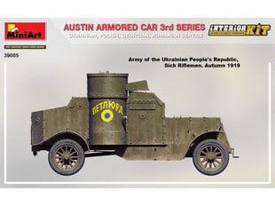 Miniart - Austin Armored Car 3rd Series Ukrainian, Polish, Georgian, Romanian Service. Interior Kit, 1/35, 39005 цена и информация | Конструкторы и кубики | kaup24.ee