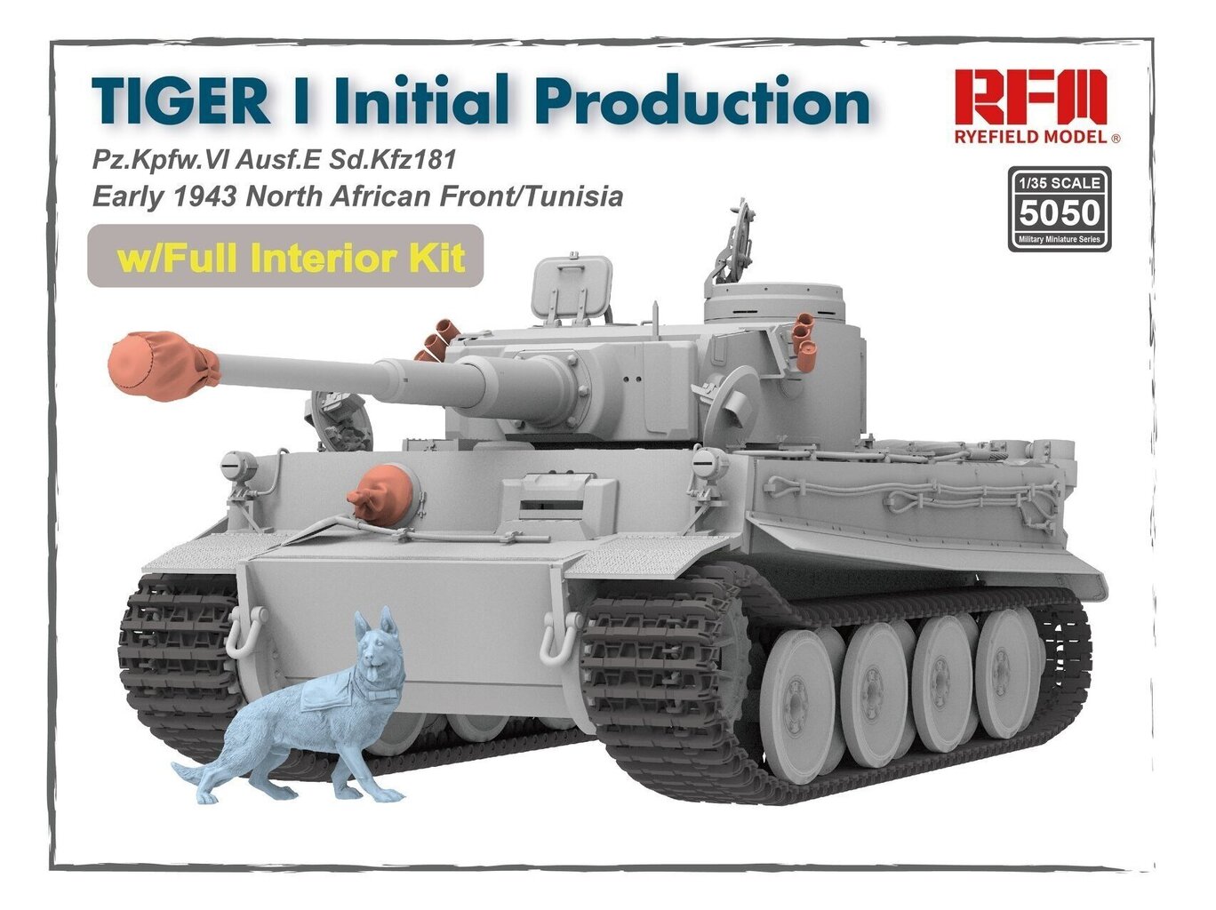 Rye Field Model - Tiger I Initial Production Early 1943 North African Front/Tunisia, 1/35, RFM-5050 цена и информация | Klotsid ja konstruktorid | kaup24.ee