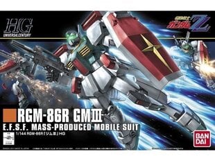 Сборная пластиковая модель Bandai - HGUC Gundam RGM-86R GM III, 1/144, 55882 цена и информация | Конструкторы и кубики | kaup24.ee