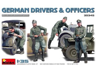 Сборная пластиковая модель Miniart - German Drivers & Officers, 1/35, 35345 цена и информация | Конструкторы и кубики | kaup24.ee