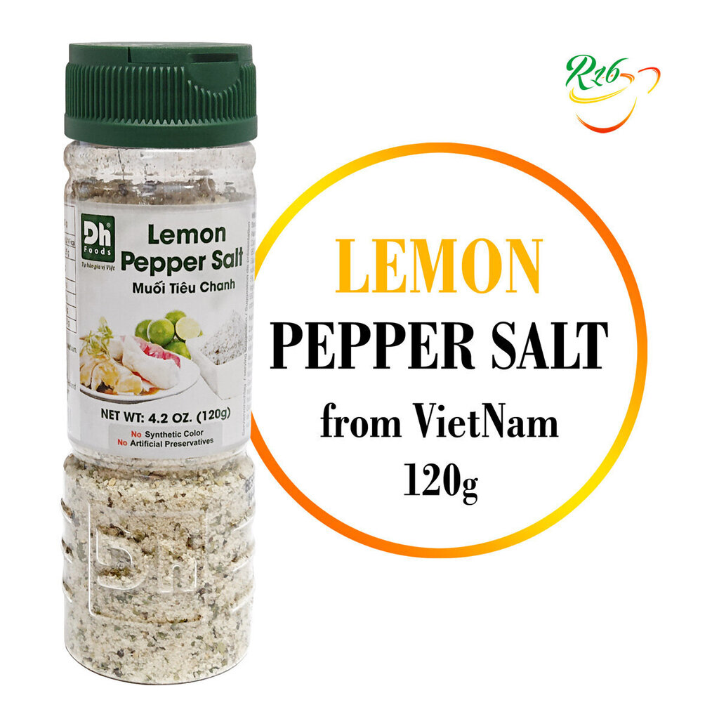 Sidrunipipra sool, Lemon Peper Salt, DH Foods, 120 g цена и информация | Vürtsid, vürtsikomplektid | kaup24.ee