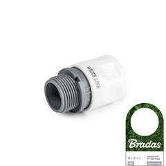 Kiire ühendus väliskeermega 3/4" Bradas WHITE LINE STANDARD цена и информация | Оборудование для полива | kaup24.ee