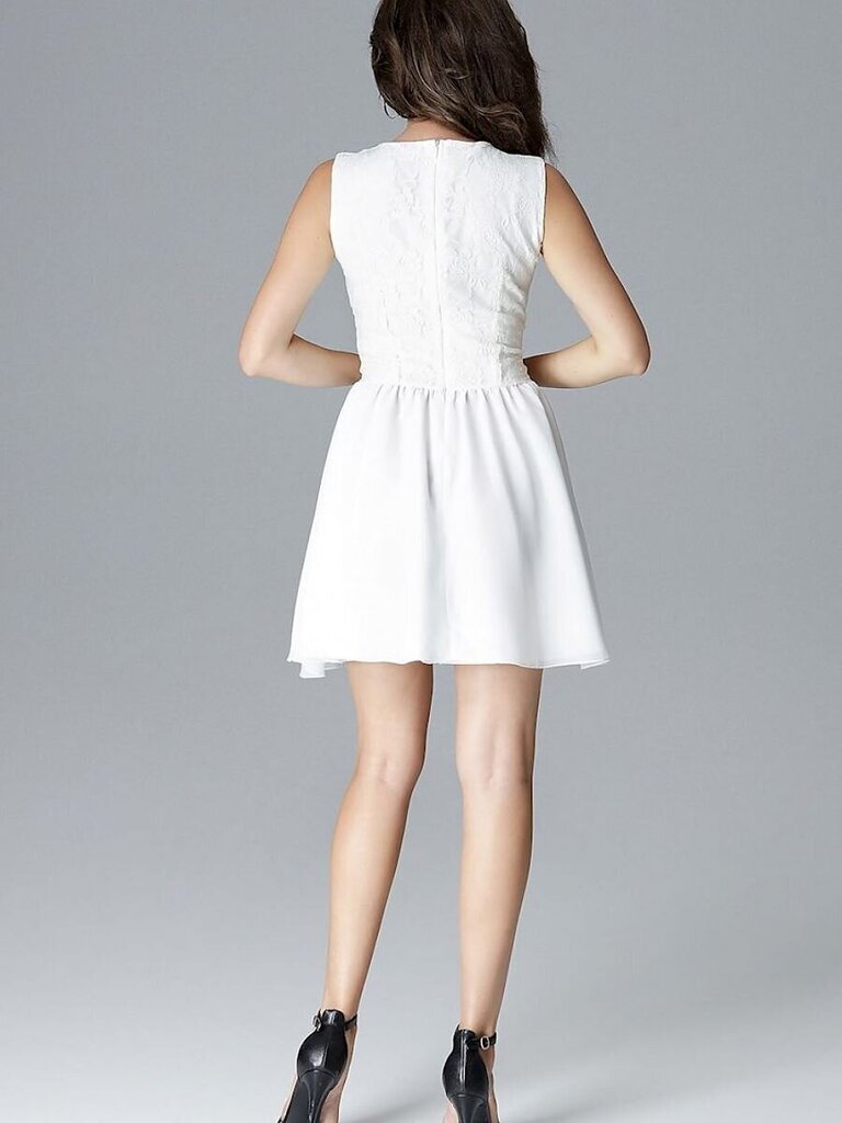 Naiste lühike kleit Lenitif, valge hind ja info | Kleidid | kaup24.ee