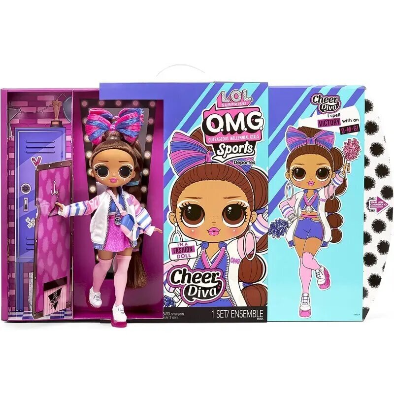 Nukk O.M.G Sports Doll - Cheerleading Cheer Diva L.O.L Surprise! цена и информация | Tüdrukute mänguasjad | kaup24.ee