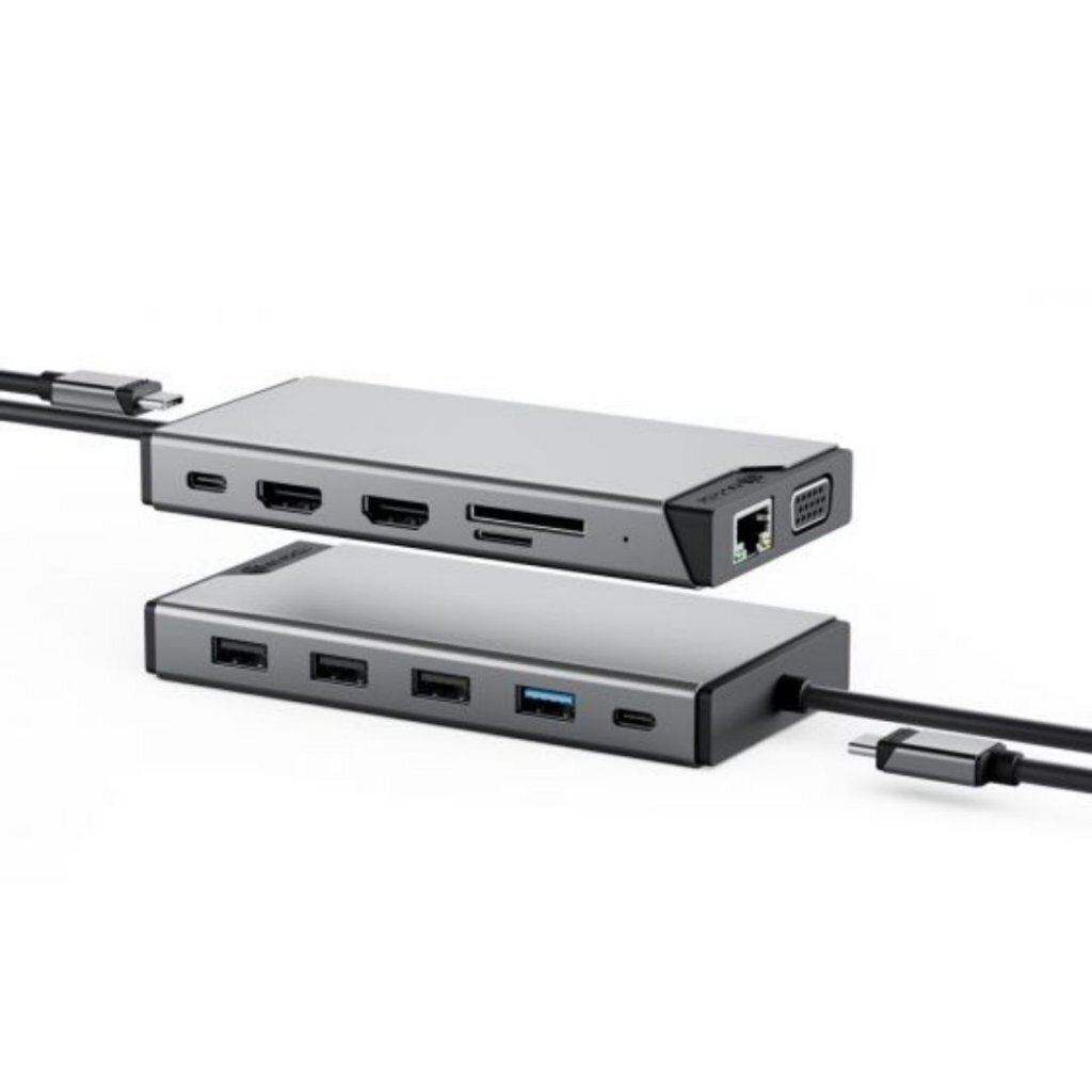 Kontsentraator ALOGIC Dual USB-C Super Hub 10-in-1 Dual HDMI 4K @ 60 Hz, hall цена и информация | USB jagajad, adapterid | kaup24.ee