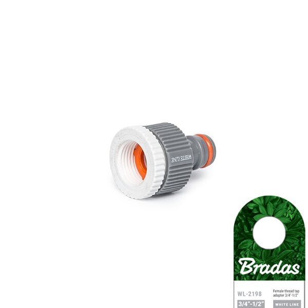 Kraaniühendus 3/4 "- 1/2" Bradas WHITE LINE hind ja info | Kastekannud, voolikud, niisutus | kaup24.ee