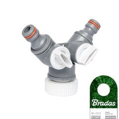Adapter 1" - 3/4" ventiilidega Bradas WHITE LINE цена и информация | Оборудование для полива | kaup24.ee