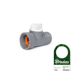 Kraaniühendus 3/4 "klapiga Bradas WHITE LINE цена и информация | Оборудование для полива | kaup24.ee