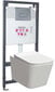 Peidetud WC-poti komplekt Kerra Tinos/Pacific CHR koos WC-poti ja nupuga Pacific Chrome hind ja info | WС-potid | kaup24.ee