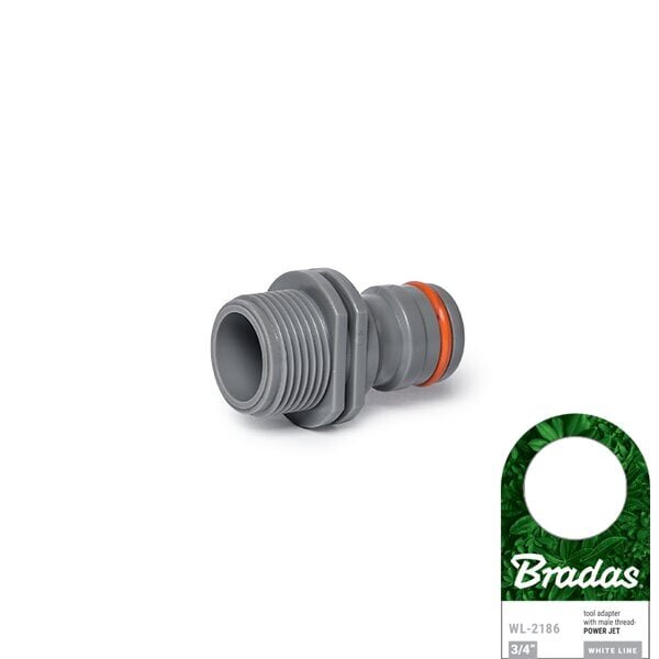 Adapter väliskeermega 3/4 "Bradas White Line POWER JET hind ja info | Kastekannud, voolikud, niisutus | kaup24.ee