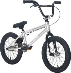 BMX Freestyle jalgratas Academy Inspire 16" 2021, hõbedane/must hind ja info | Jalgrattad | kaup24.ee