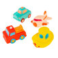 Smiki kummist vannimänguasjad Sõidukid, 4 tk. hind ja info | Imikute mänguasjad | kaup24.ee